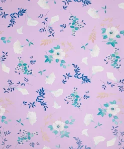 printed gloss wrapping paper floral lilac