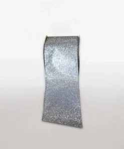 glitter silver wire edge ribbon