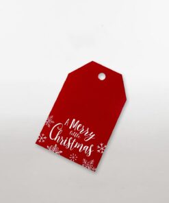 MERRY LITTLE CHRISTMAS RED GIFT TAGS