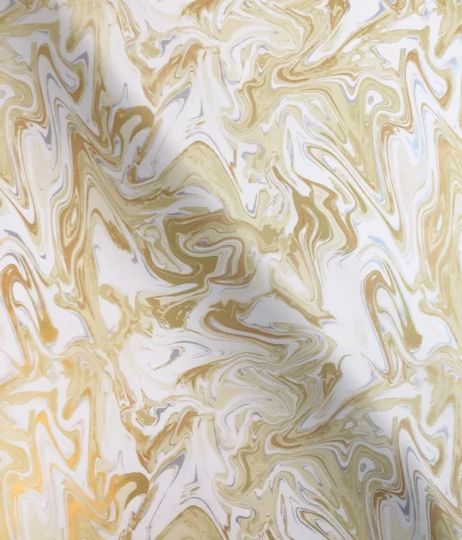 tissue printed marble ivory gold