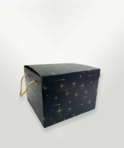 PICNIC BOX CONSTELLATION GIFT BOX BLACK WITH GOLD HANDLE