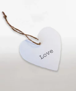 recycled heart love gift tag