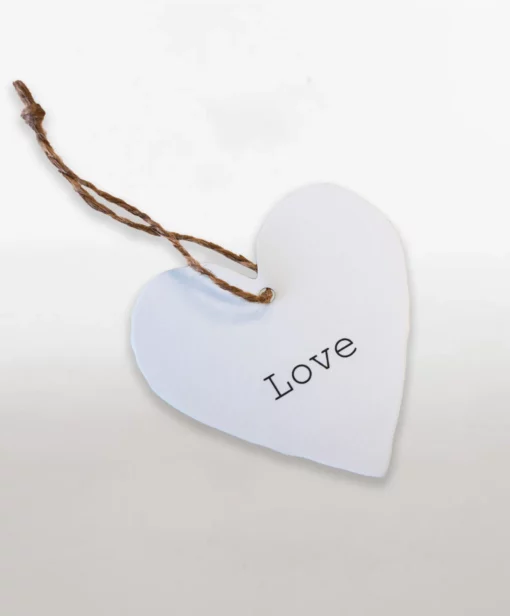 recycled heart love gift tag