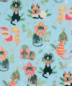 printed gloss wrapping paper crazy cats