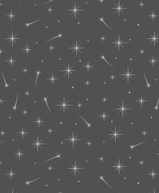 PRINTED GLOSS WRAPPING PAPER SHOOTING STAR SILVER