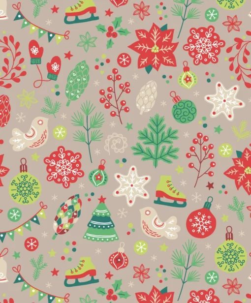 cozy christmas cashmere gloss wrapping paper design