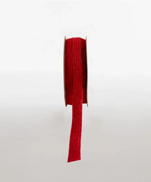 JUTE FLAT WOVEN CORD RED