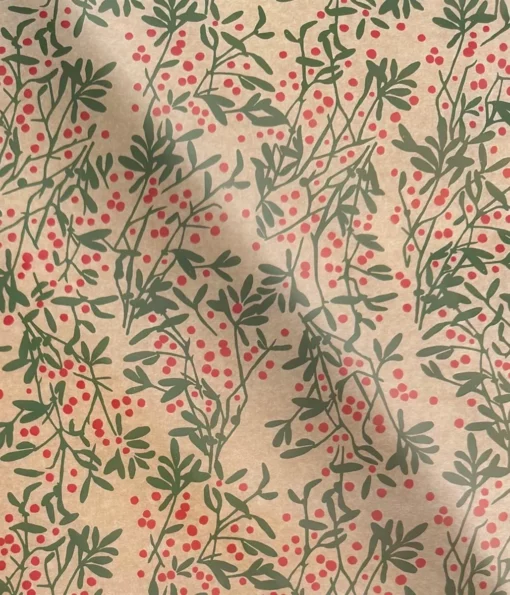 tissue printed holly berry