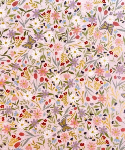 The Printed Gloss Wrapping Paper in the Floral Meadow Blush design features a serene light pink background adorned with a gorgeous floral and butterfly motif. The high-quality 80gsm European gloss paper provides a luxurious feel and elevated aesthetic, perfect for making any gift look beautiful and sophisticated. This feminine and elegant gift wrap is versatile enough to use for a variety of occasions, especially for Mother's Day celebrations when you want to present your loved one with a thoughtful and visually appealing package. The exquisite attention to detail in this design ensures your presents will stand out.