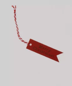 PENNANT MERRY CHRISTMAS TAG RED