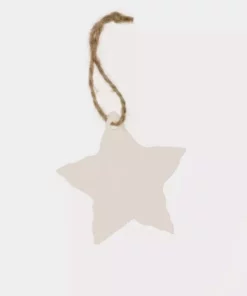 recycled star tag white