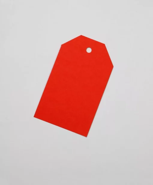 RED PLAIN LUGGAGE TAG