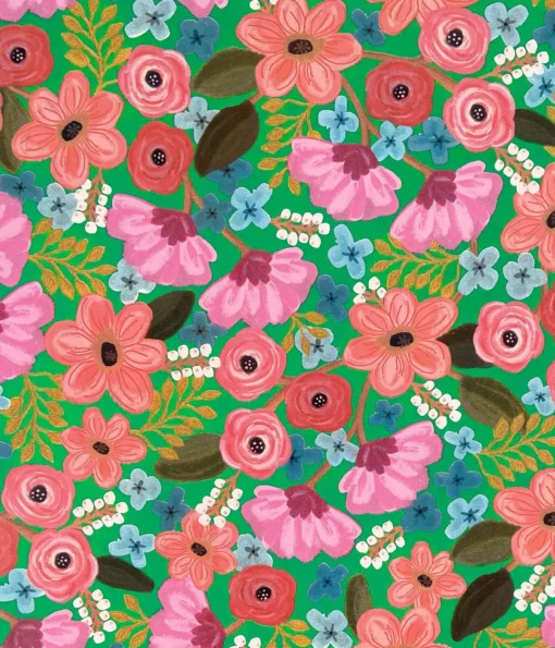 Bold Bouquet Spring Green Wrapping Paper