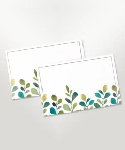 watercolour greenery enclosure card