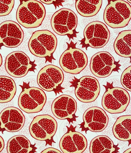 PRINTED GLOSS WRAPPING PAPER POMEGRANATE