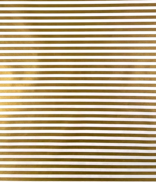 PRINTED GLOSS WRAPPING PAPER DARK GOLD PINSTRIPE