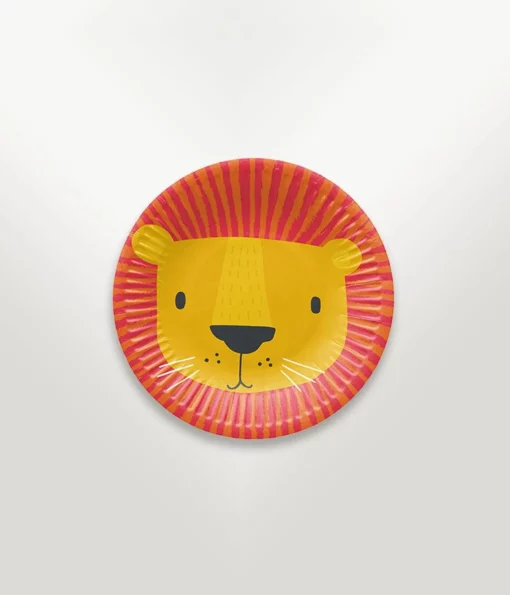 party plates 18cm lion mask