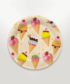 party plates 23cm ice cream