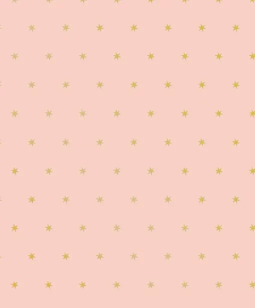 PRINTED MATTE WRAPPING PAPER ROSE WITH GOLD STARS