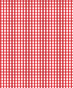 Red and white gingham design