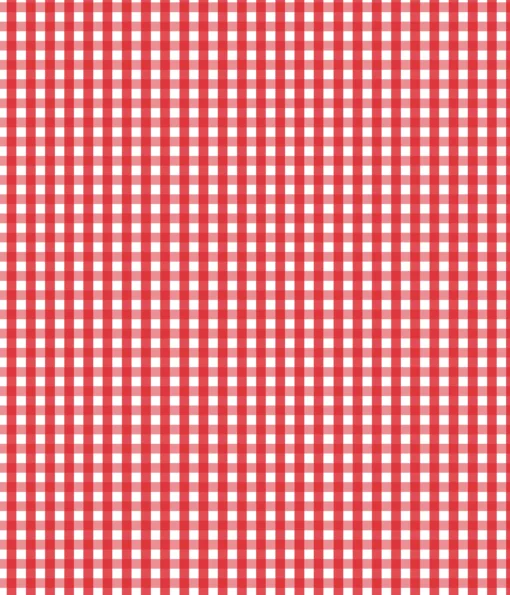 Red and white gingham design