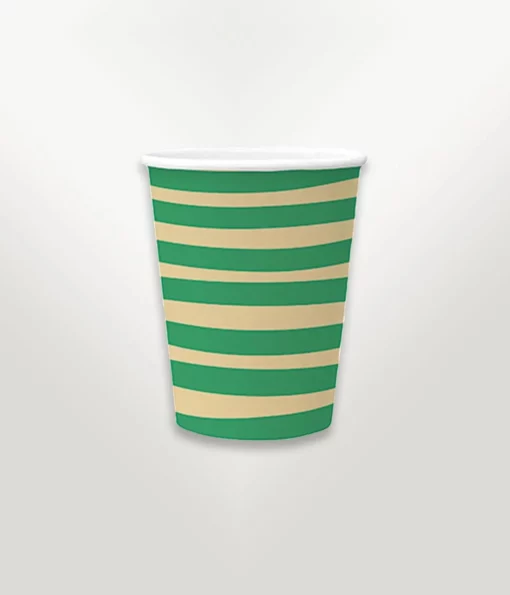 party cups brush strokes green