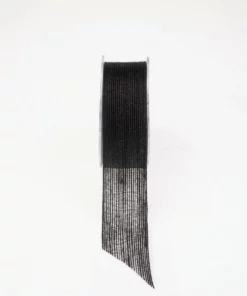 woven jute ribbon plain black