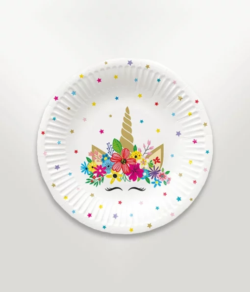 party plates 23cm unicorn party