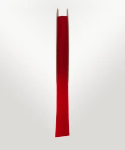 Woven edge velvet ribbon scarlet red colour
