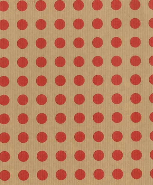 brown kraft with red spots gift wrap