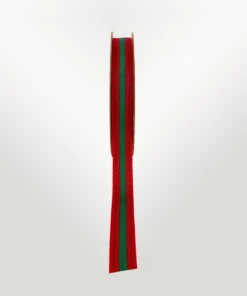 stitch and stripe grosgrain ribbon red green