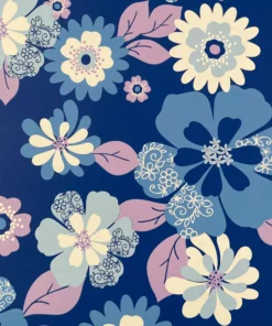 printed gloss wrapping paper floral retro