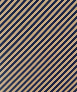 printed kraft wrapping paper diagonal stripe navy kraft